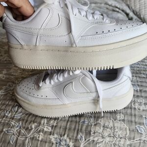 Nike Court Vision Alta Women's White Sneakers 7.5